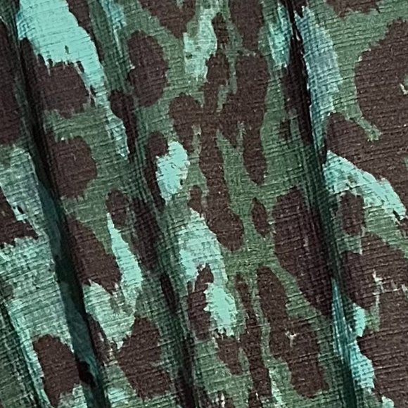 Pull&Bear Gorgeous green leopard like print maxi dress with slit - Picture 7 of 7